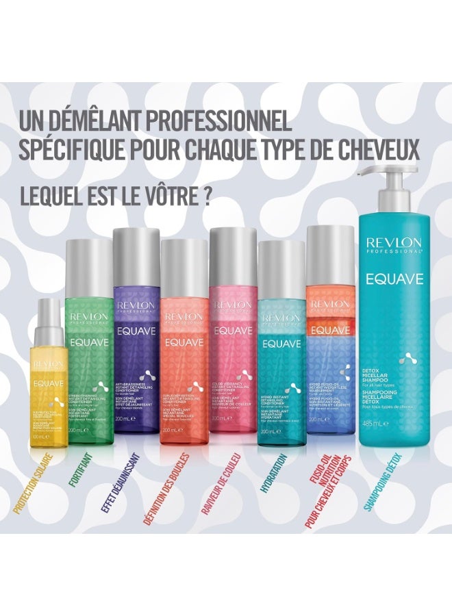 REVLON PROFESSIONAL Equave Strengthening Instant Detangling Conditioner, 200 ml, Detangling Leave in Spray Conditioner for Fine & Brittle Hair, 2-Phase Hair Care with Heat Protection - Image 4